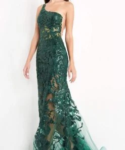 Jovani - 02895 One Shoulder Embellished Illusion Mermaid Gown 7 Jovani - 02895 One Shoulder Embellished Illusion Mermaid Gown