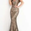 Jovani - 02920 Metallic Off Shoulder Long Gown 2 Jovani - 02920 Metallic Off Shoulder Long Gown