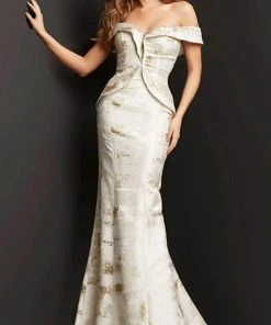 Jovani 02925 - Off-shoulder Sweetheart Neck Formal Gown