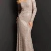 Jovani 03427 - Off-shoulder Straight Across Long Dress