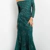 Jovani 03651 - Straight Across Lace Evening Gown 2 Jovani 03651 - Straight Across Lace Evening Gown