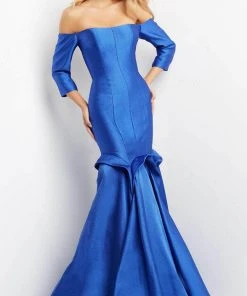 Jovani 03666 - Off Shoulder Trumpet Evening Gown
