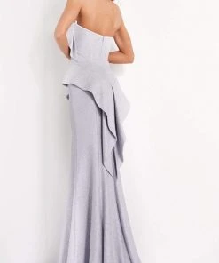 Jovani - 04430 Strapless Sweetheart Sheath Dress With Train