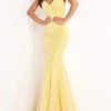 Jovani - 04831 Strapless Peaked V-Neck Sequin Mermaid Gown