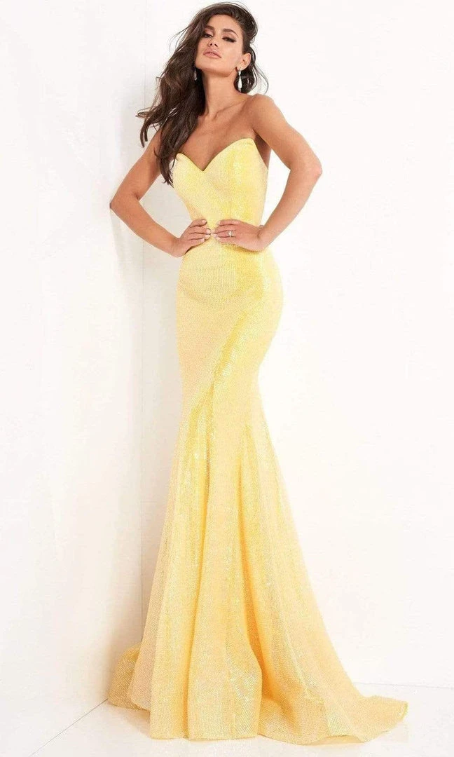 Jovani - 04831 Strapless Peaked V-Neck Sequin Mermaid Gown 3 Jovani - 04831 Strapless Peaked V-Neck Sequin Mermaid Gown
