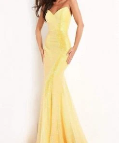 Jovani - 04831 Strapless Peaked V-Neck Sequin Mermaid Gown 7 Jovani - 04831 Strapless Peaked V-Neck Sequin Mermaid Gown