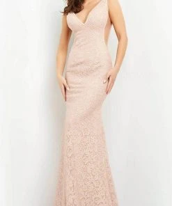 Jovani 04885 - Lace Mermaid Prom Dress