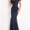 Jovani - 05059 Embellished Lace Off Shoulder Sheath Dress 1 Jovani - 05059 Embellished Lace Off Shoulder Sheath Dress
