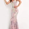 Jovani - 05100 Strapless V-Neck Sequin Embellished Mermaid Gown