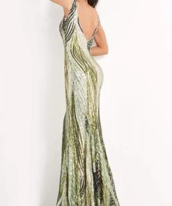 Jovani - 05103 Sequin Embellished Plunging V Neck Gown 6 Jovani - 05103 Sequin Embellished Plunging V Neck Gown
