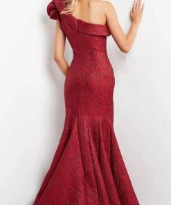 Jovani 05176 - Floral Ruffle Jacquard Evening Dress 7 Jovani 05176 - Floral Ruffle Jacquard Evening Dress