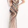 Jovani - 05560 Beaded Plunging V Neck Gown 2 Jovani - 05560 Beaded Plunging V Neck Gown