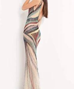 Jovani - 05560 Beaded Plunging V Neck Gown 7 Jovani - 05560 Beaded Plunging V Neck Gown