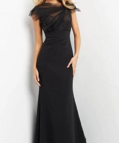 Jovani 05675 - Cap Sleeve Tulle Evening Dress 11 Jovani 05675 - Cap Sleeve Tulle Evening Dress