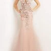 Jovani - 05839 Beaded Floral Applique Corset Bodice Mermaid Gown