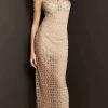 Jovani - 05997 Scoop Lattice Jeweled Shiny Gown