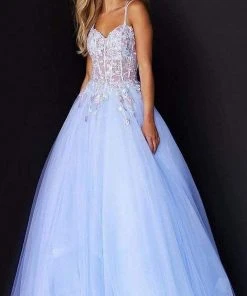 Jovani - 06207 Tulle Voluminous Crisscross Gown