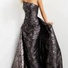 Jovani 06255 - Strapless Straight Across Neck Evening Gown