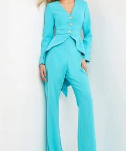 Jovani - 06479 Two Piece Racerback Pantsuit
