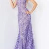 Jovani - 06517 One Shoulder Sequin Embellished Dress