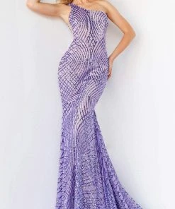 Jovani - 06517 One Shoulder Sequin Embellished Dress 12 Jovani - 06517 One Shoulder Sequin Embellished Dress