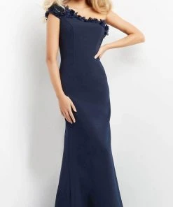 Jovani 06589 - Floral Applique One Shoulder Evening Dress 11 Jovani 06589 - Floral Applique One Shoulder Evening Dress