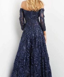 Jovani 06792 - Off-shoulder Straight Across Long Gown