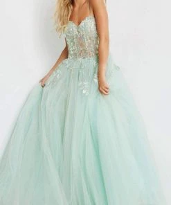 Jovani - 06816 Sweetheart Illusion Corset Ballgown
