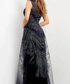 Jovani 06829 - Sleeveless V-neck Evening Gown