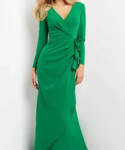 Jovani 06995 - Long Ruffle Draped Evening Dress 8 Jovani 06995 - Long Ruffle Draped Evening Dress