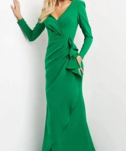 Jovani 06995 - Long Ruffle Draped Evening Dress 9 Jovani 06995 - Long Ruffle Draped Evening Dress