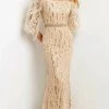 Jovani 07195 - Off-shoulder Quarter Length Sleeves Evening Gown 2 Jovani 07195 - Off-shoulder Quarter Length Sleeves Evening Gown