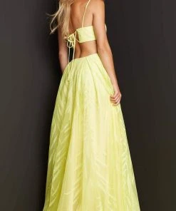 Jovani - 07251 One Shoulder A-Line Dress With Slit