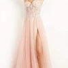 Jovani - 07259 Embellished Corset Tulle Gown