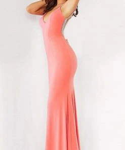 Jovani - 07297 Embellished Plunging V Neck Trumpet Dress 15 Jovani - 07297 Embellished Plunging V Neck Trumpet Dress