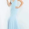 Jovani - 07297 Embellished Plunging V Neck Trumpet Dress 2 Jovani - 07297 Embellished Plunging V Neck Trumpet Dress