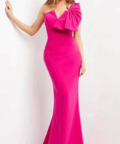 Jovani 07306 - Bow Accented Mermaid Evening Dress