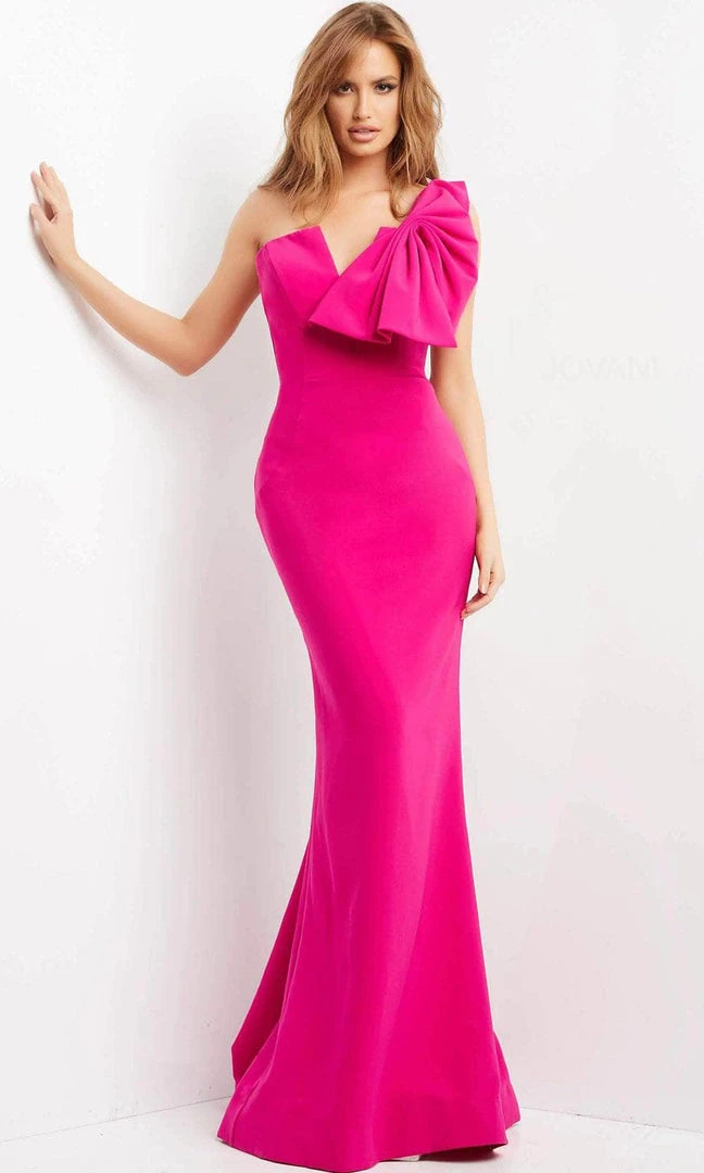 Jovani 07306 - Bow Accented Mermaid Evening Dress 3 Jovani 07306 - Bow Accented Mermaid Evening Dress