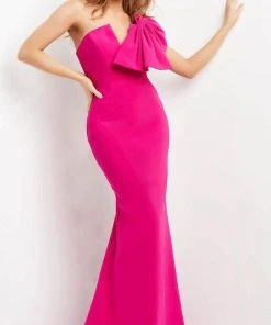 Jovani 07306 - Bow Accented Mermaid Evening Dress 8 Jovani 07306 - Bow Accented Mermaid Evening Dress