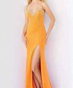 Jovani - 07383 Embellished Sweetheart Trumpet Dress With Train