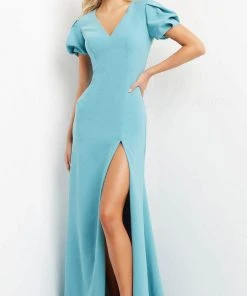 Jovani 07525 - Puffed Sleeve Mermaid Evening Gown 7 Jovani 07525 - Puffed Sleeve Mermaid Evening Gown