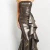 Jovani 07582 - Metallic Ruffled Evening Dress