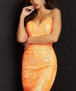 Jovani - 07787 Strapless Sequined Sweetheart Fitted Dress 17 Jovani - 07787 Strapless Sequined Sweetheart Fitted Dress