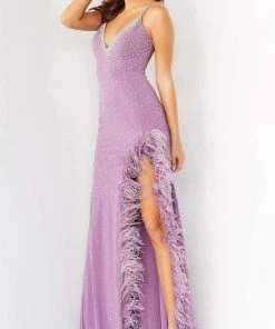 Jovani - 08283 Beaded Deep V-Neck Long Gown 9 Jovani - 08283 Beaded Deep V-Neck Long Gown