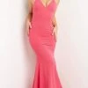 Jovani - 08467 Spaghetti Strap Cutout Back Gown 2 Jovani - 08467 Spaghetti Strap Cutout Back Gown