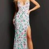 Jovani 08557 - Sleeveless Plunging V-neck Long Dress