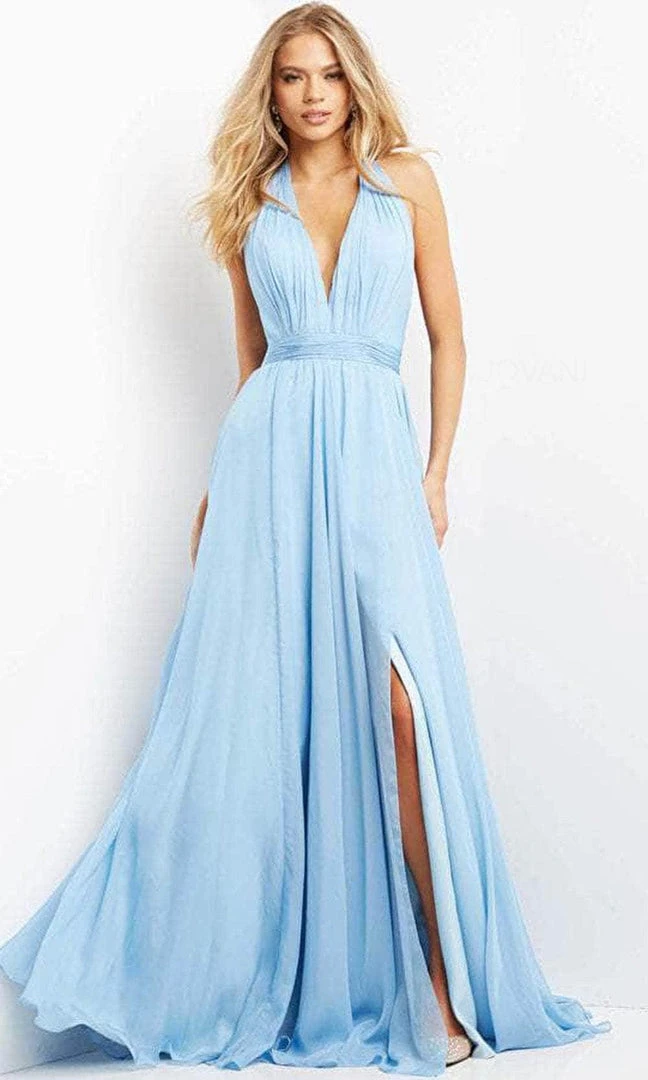 Jovani 08682 - Sleeveless Deep Halter Neck Evening Dress 3 Jovani 08682 - Sleeveless Deep Halter Neck Evening Dress