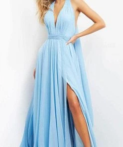 Jovani 08682 - Sleeveless Deep Halter Neck Evening Dress 14 Jovani 08682 - Sleeveless Deep Halter Neck Evening Dress