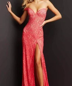 Jovani 08684 - Plunging Sweetheart Lace Prom Dress 13 Jovani 08684 - Plunging Sweetheart Lace Prom Dress