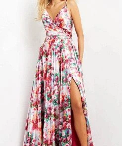 Jovani 09029 - Sleeveless Low-cut V-neck Long Dress 17 Jovani 09029 - Sleeveless Low-cut V-neck Long Dress